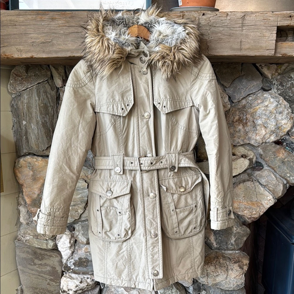 Esprit Vintage Y2K Utility Parka with Faux Fur Trim Women’s size Medium